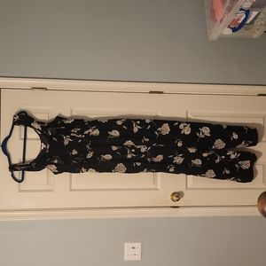 Xhilaration black floral jumpsuit